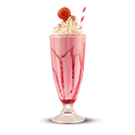 Strawberry Sorbet Milkshake 
